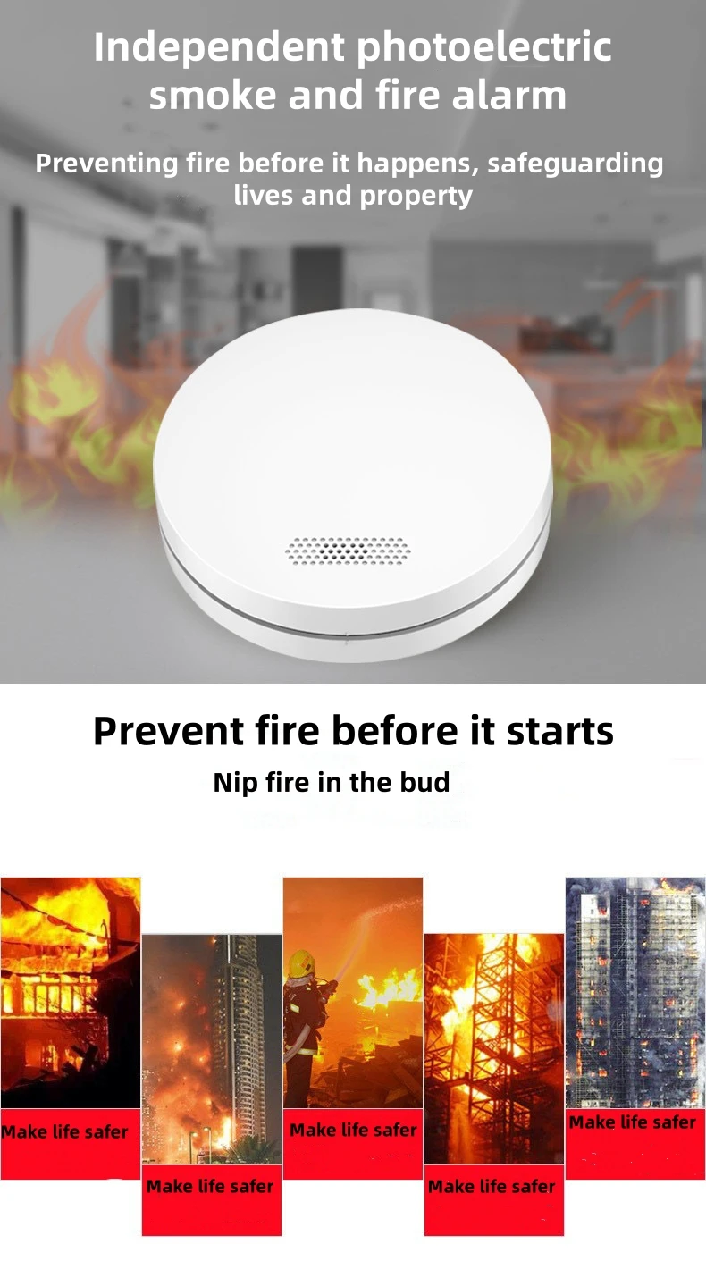 Wi-fi умный датчик дыма беспроводной - Фотография_3