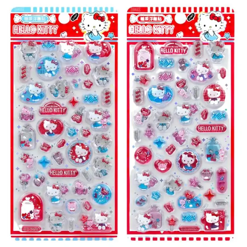 Новые наклейки sanrio candy can hello kitty с кристаллами - Фотография_2