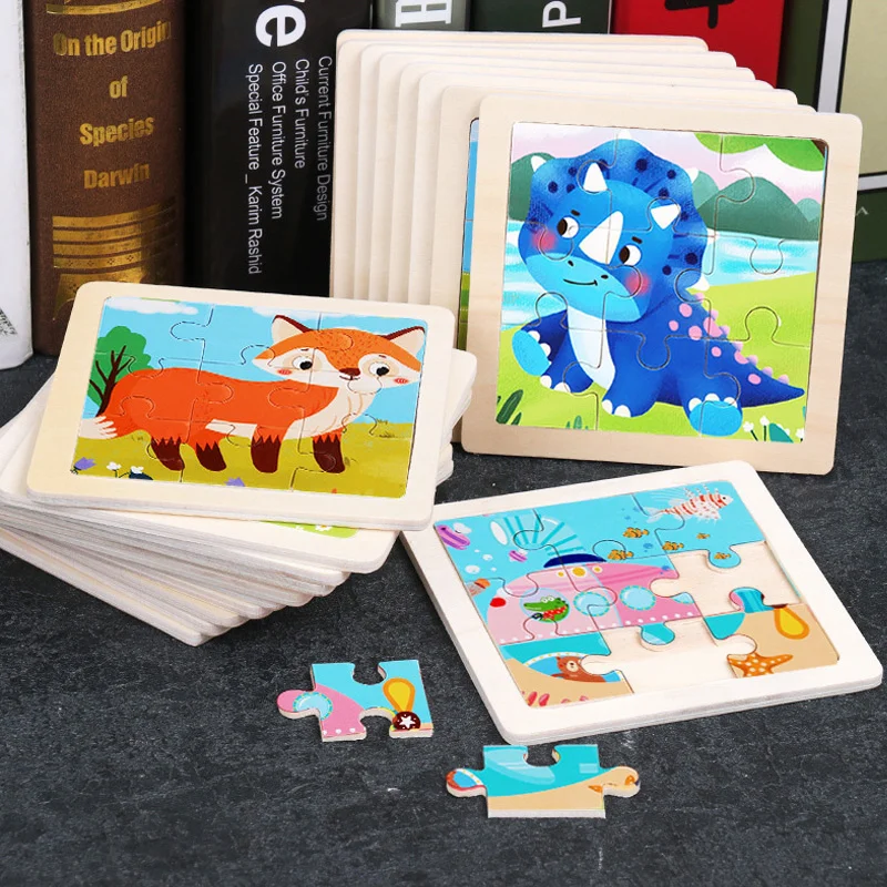 Детские игрушки 3d деревянные головоломки - Фотография_2