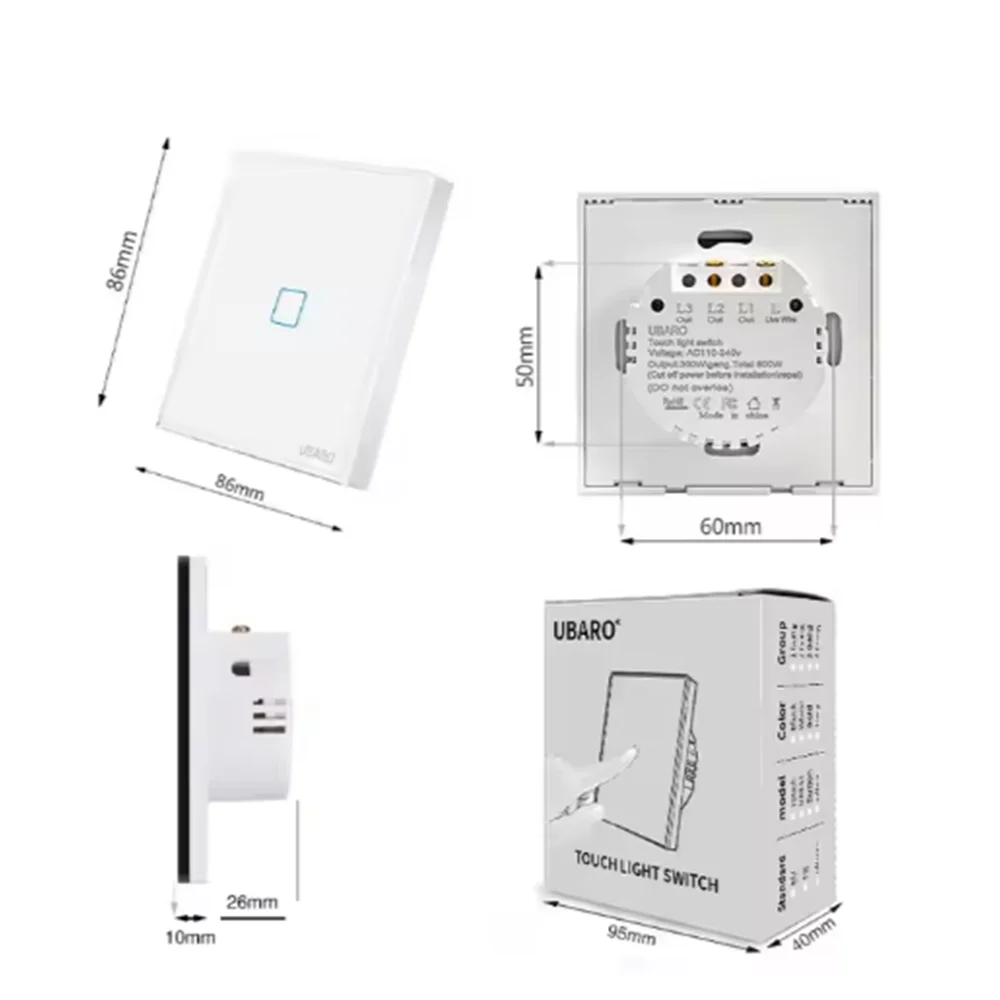 Sixwgh современный 1/2/3 gang умный - Фотография_6