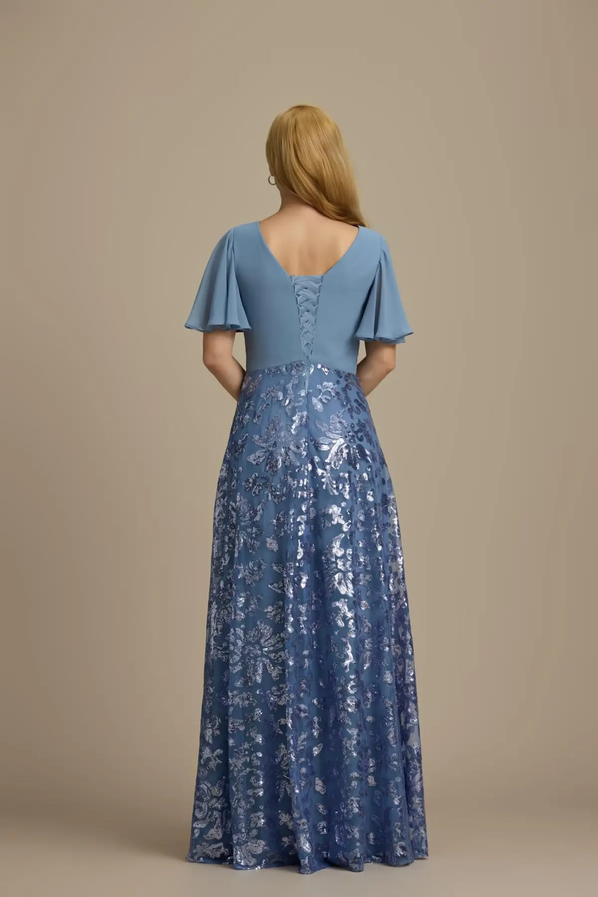 Блестящие пайетки платья для матери - Фотография_2