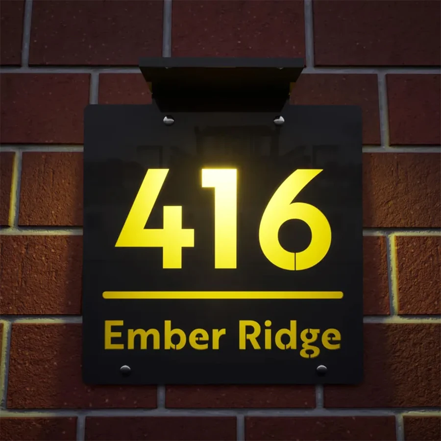 Индивидуальный внешний солнечный номер дома - Фотография_3