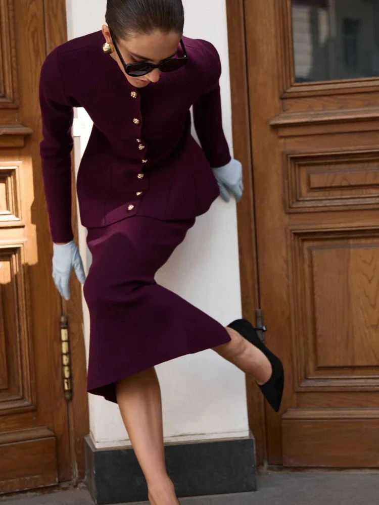 Винтажный комплект из двух предметов с зубчатой юбкой - Фотография_6