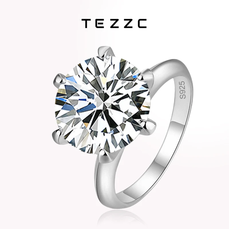 Tezzc 1ct 2ct 3ct 5ct обручальное