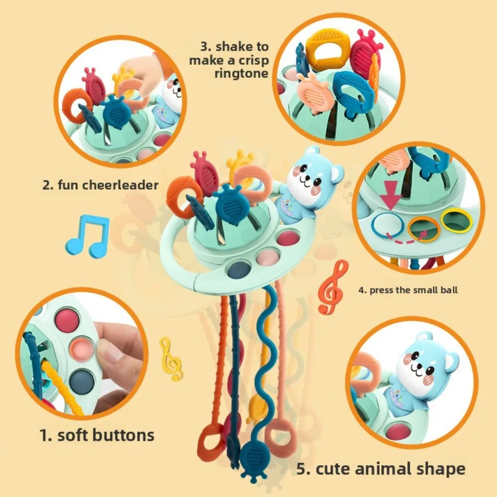 Мягкая силиконовая детская сенсорная игрушка для раннего обучения - Фотография_4