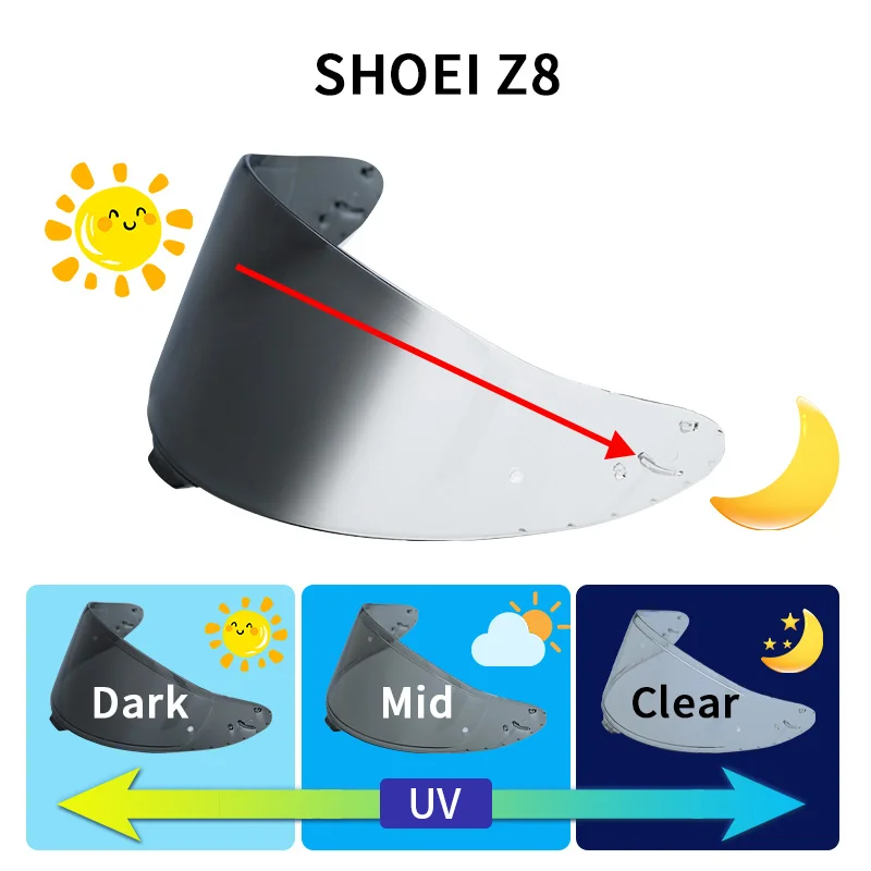 Фотохромный козырек для shoei rf1400