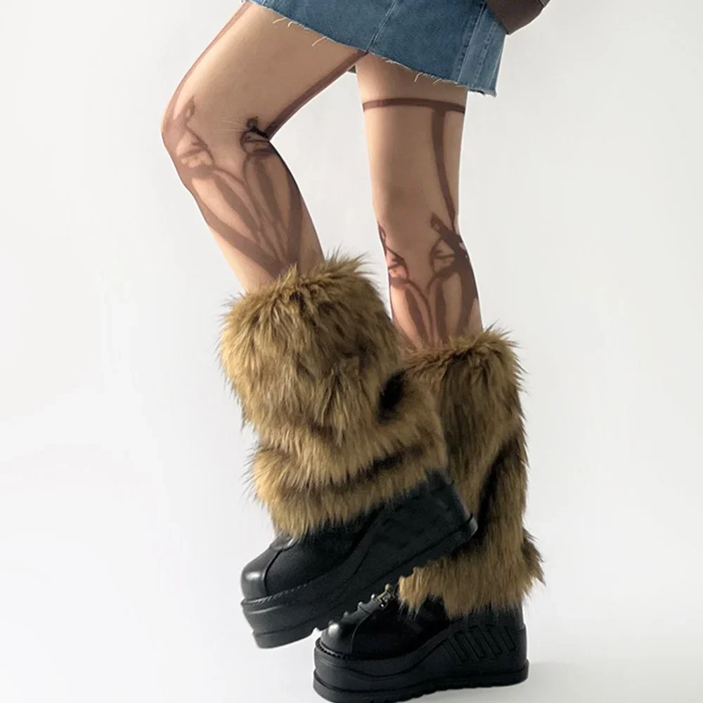 Винтажные гетры из искусственного меха - Фотография_5