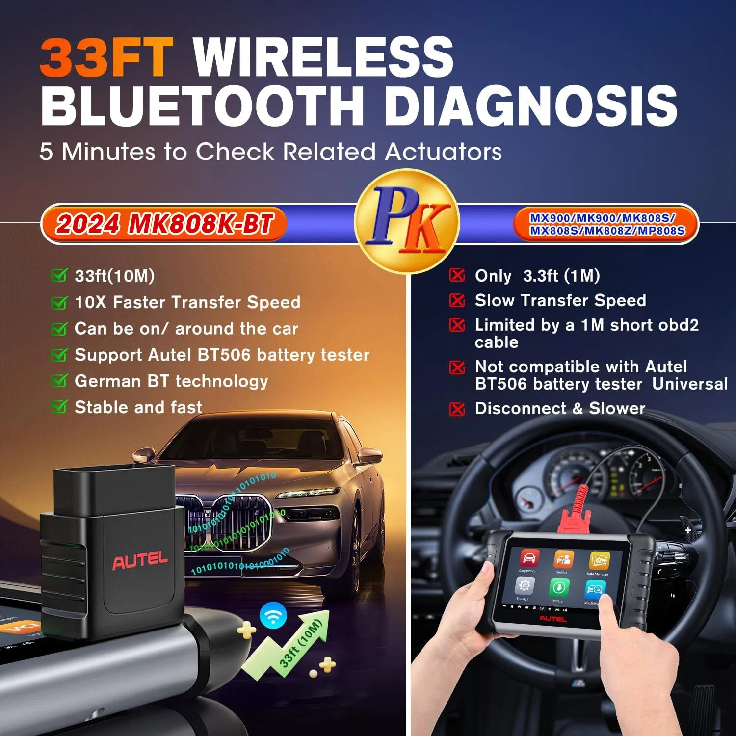 Autel maxicom mk808kbt pro obd2 - Фотография_4