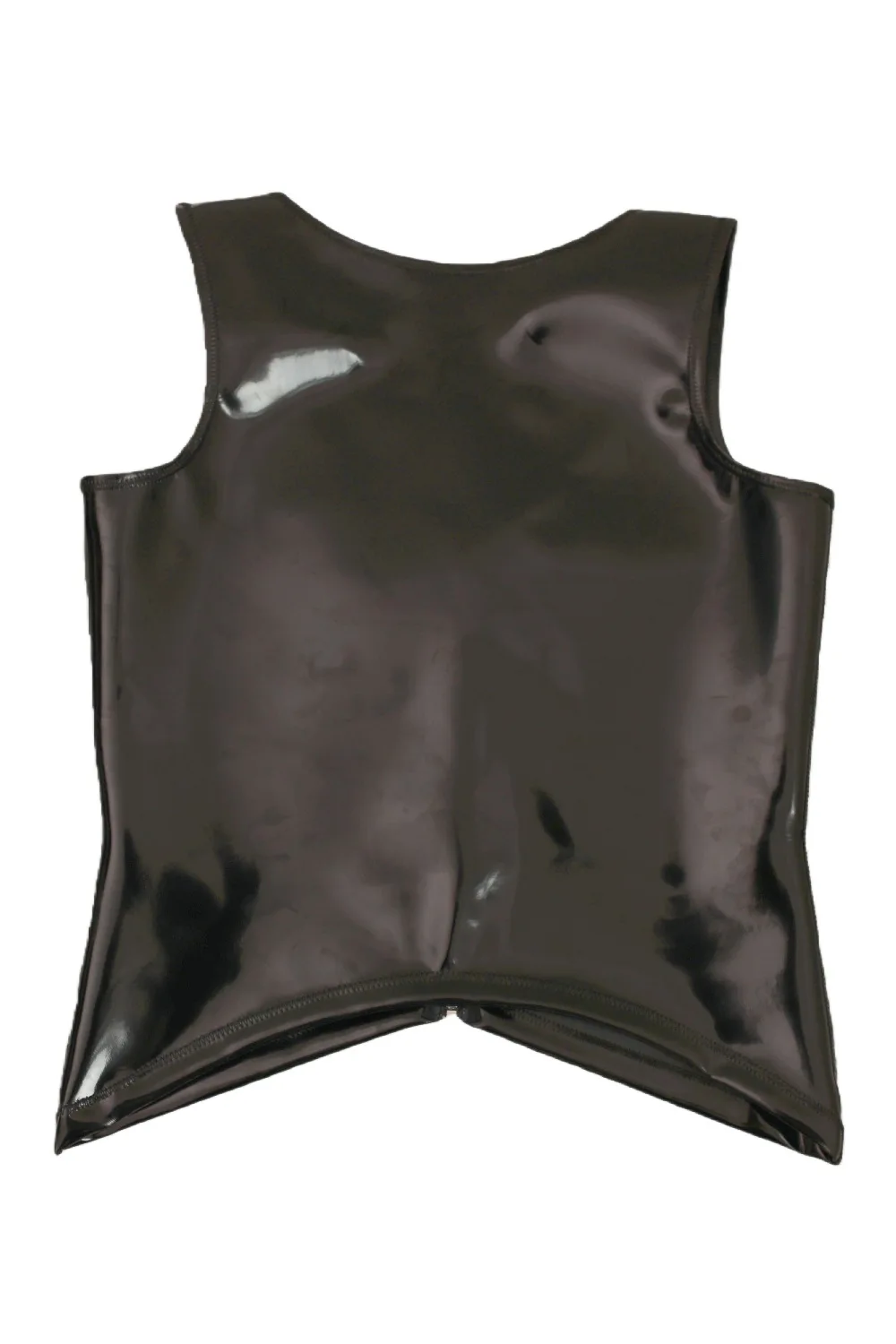 Мужской жилет без рукавов из искусственной кожи - Фотография_2