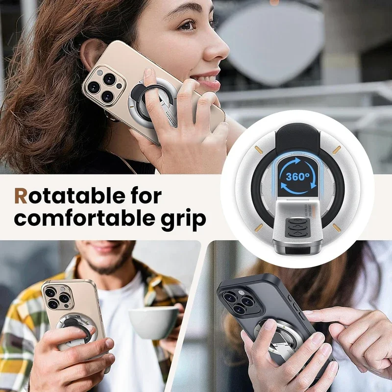 Алюминиевый двусторонний магнитный держатель для телефона - Фотография_4