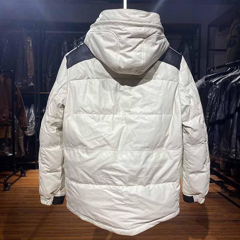 Мужской пуховик из воловьей кожи - Фотография_5