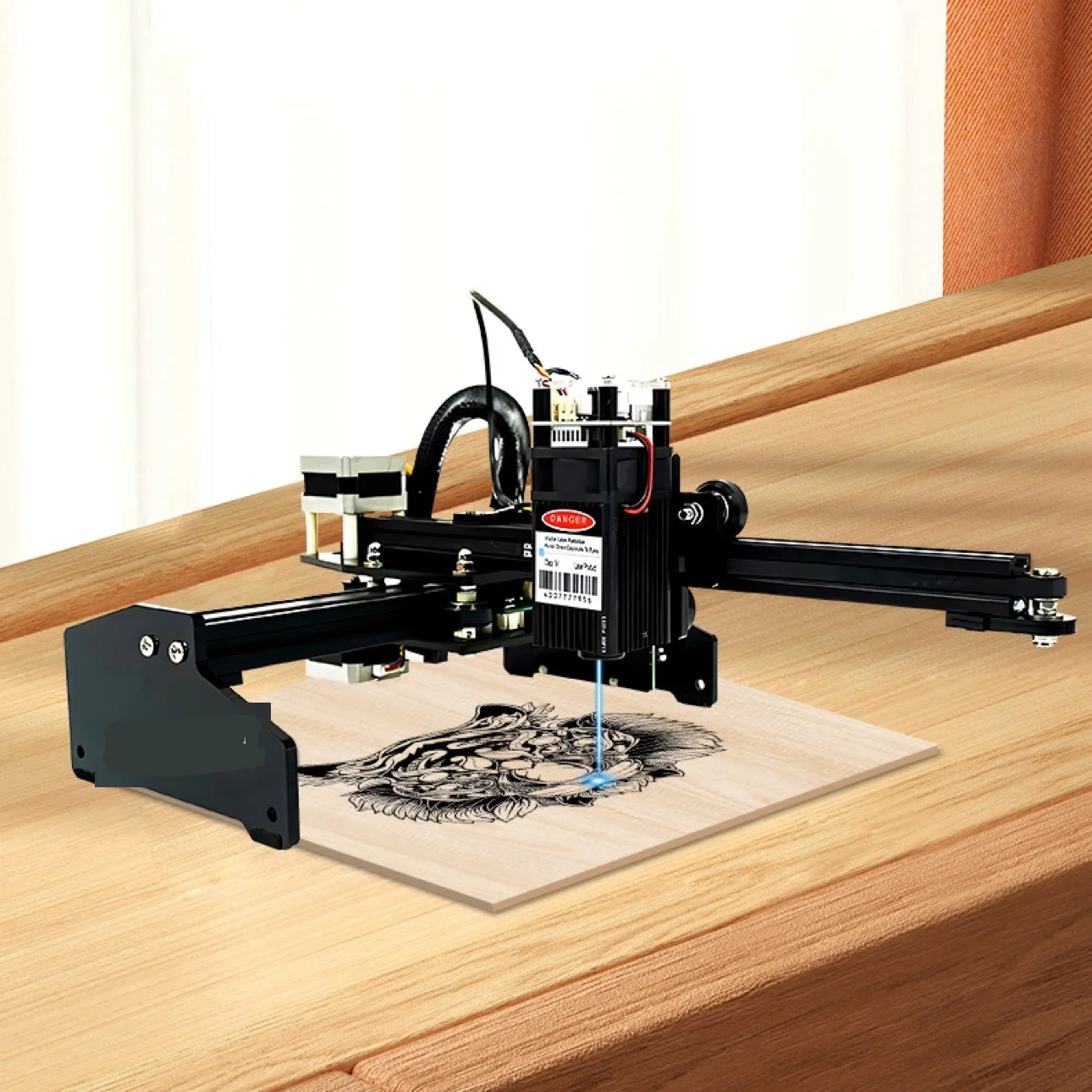 Портативный лазерный гравер для древесной бумаги большой рабочей площади