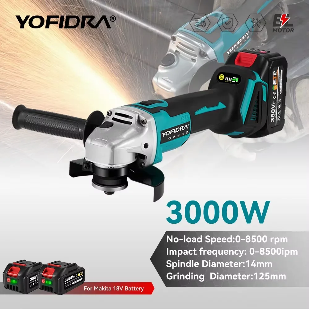 Yofidra 125 мм бесщеточная угловая