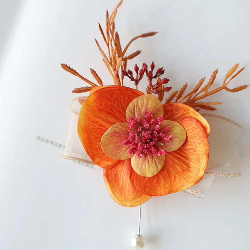 25077 корсаж на запястье и бутоньерка с цветком на запястье для невесты - Фотография_6