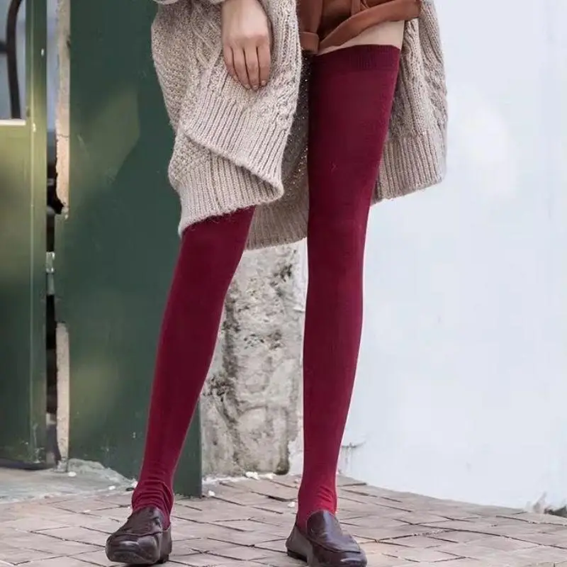 1 пара женских хлопковых гольфов длиной 80 см - Фотография_5