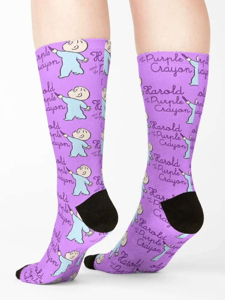 Носки с фиолетовым карандашом harold - Фотография_4