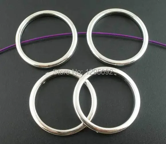 Гладкая акриловая круглая рамка серебряного тона