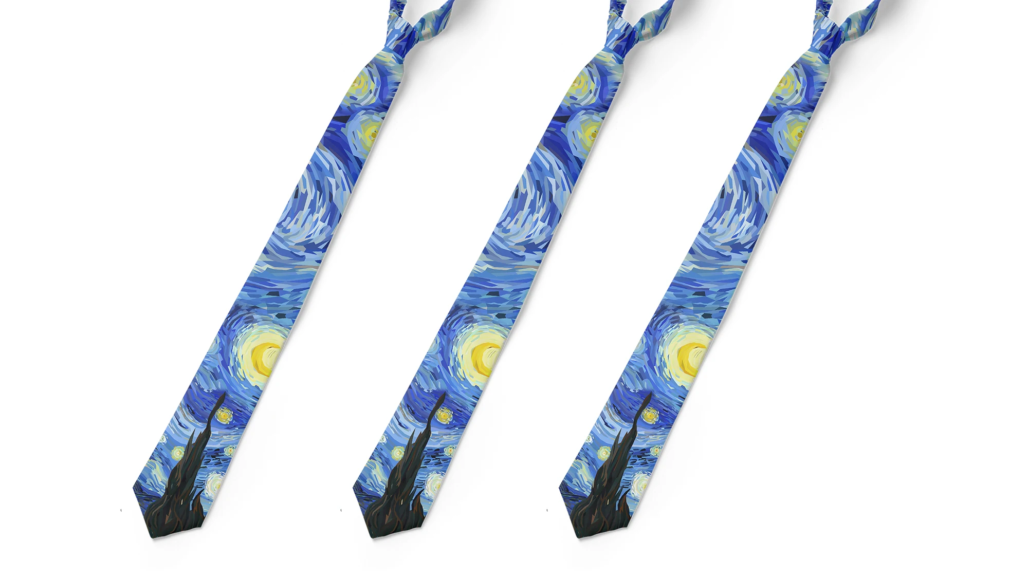 Галстук «звездная ночь» с изображением ван гога - Фотография_4
