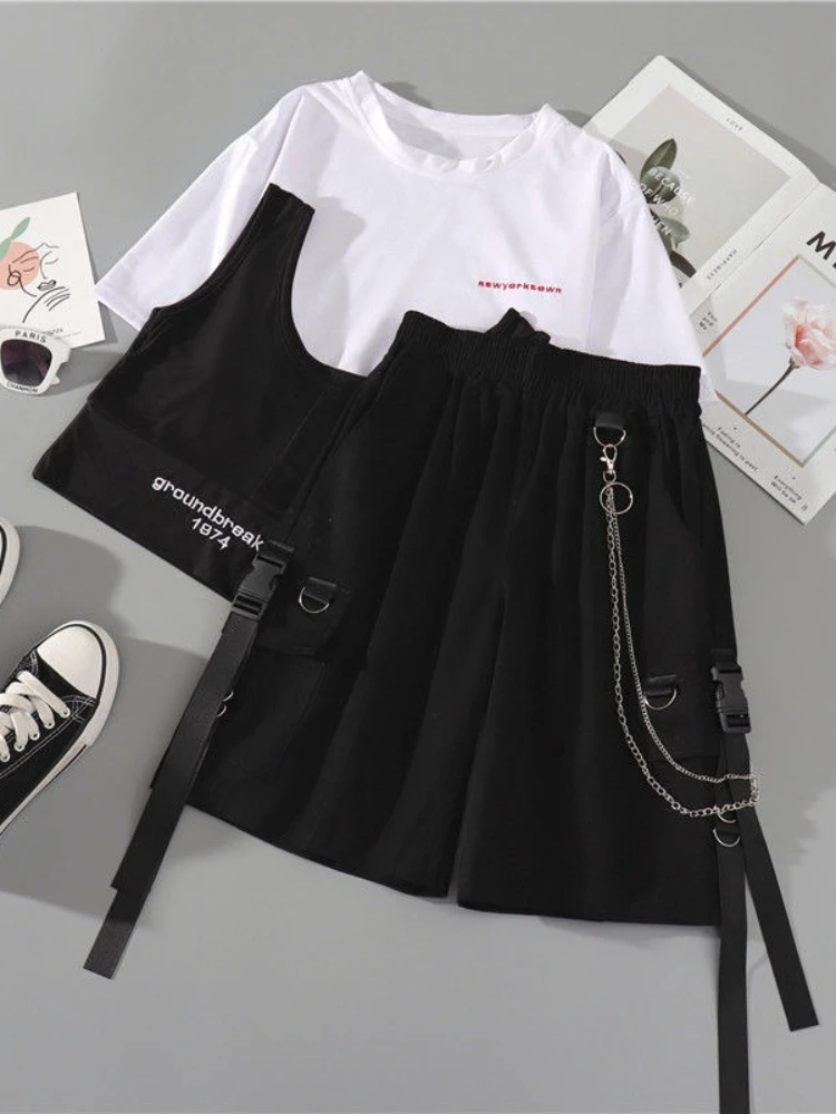 Новый летний короткий комплект для женщин - Фотография_2