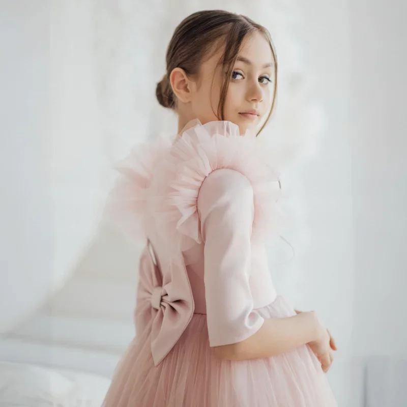 Customized light pink  flower girl - Фотография_4