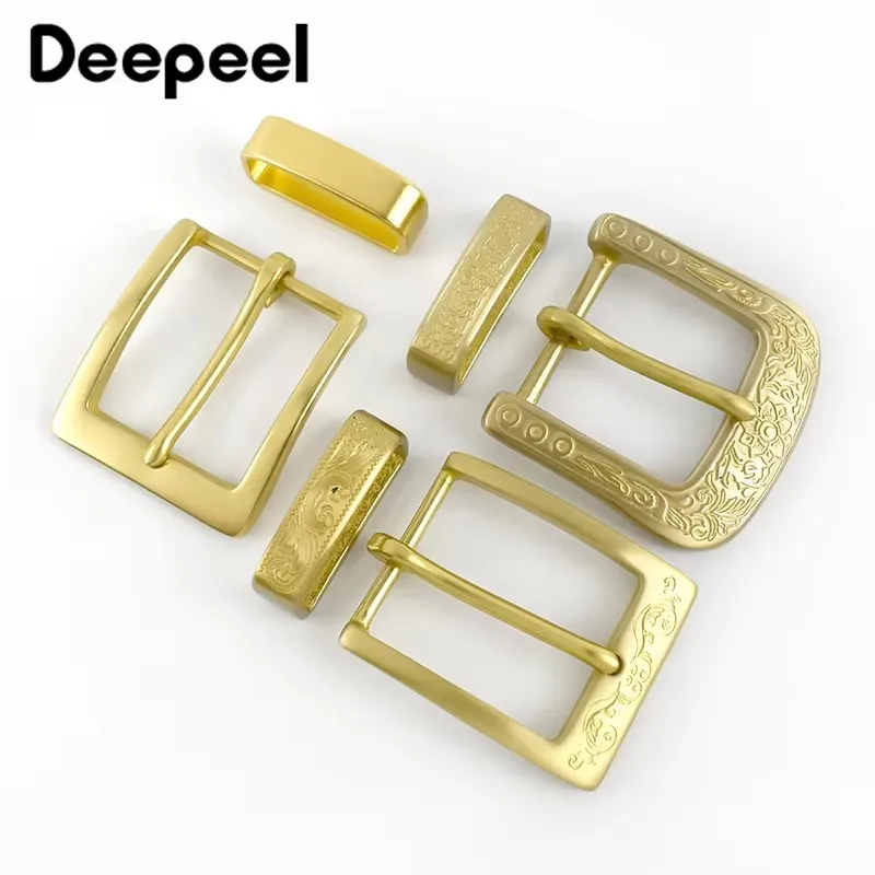 Deepeel 40 мм латунные пряжки для ремня с одной пряжкой для пояса - Фотография_5