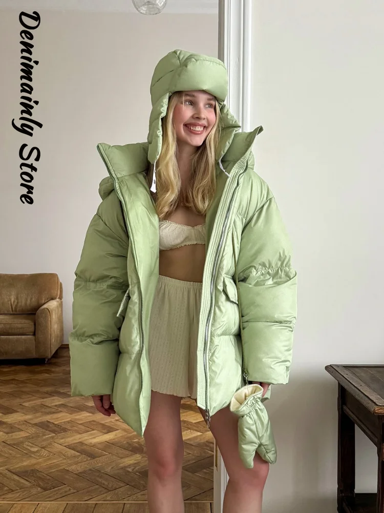 Модная хлопковая куртка на молнии с капюшоном и принтом - Фотография_3