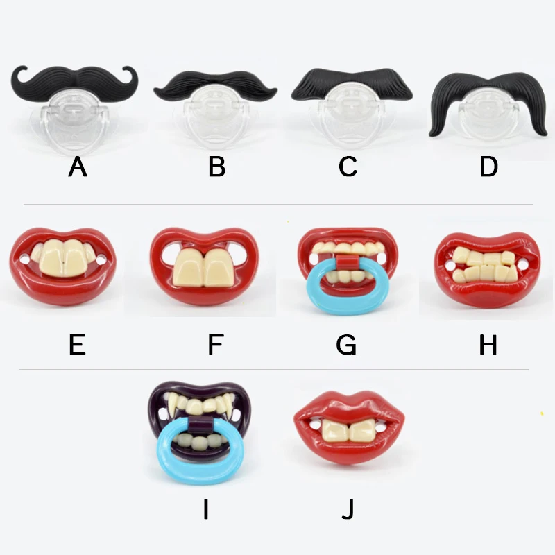 Силиконовая забавная соска-пустышка с усами - Фотография_5