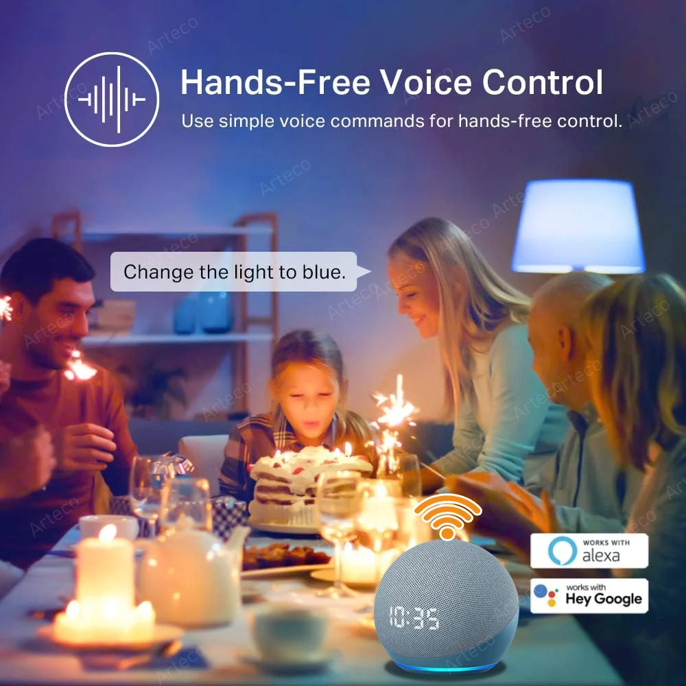 Умная светодиодная лампа tuya с wi-fi - Фотография_3