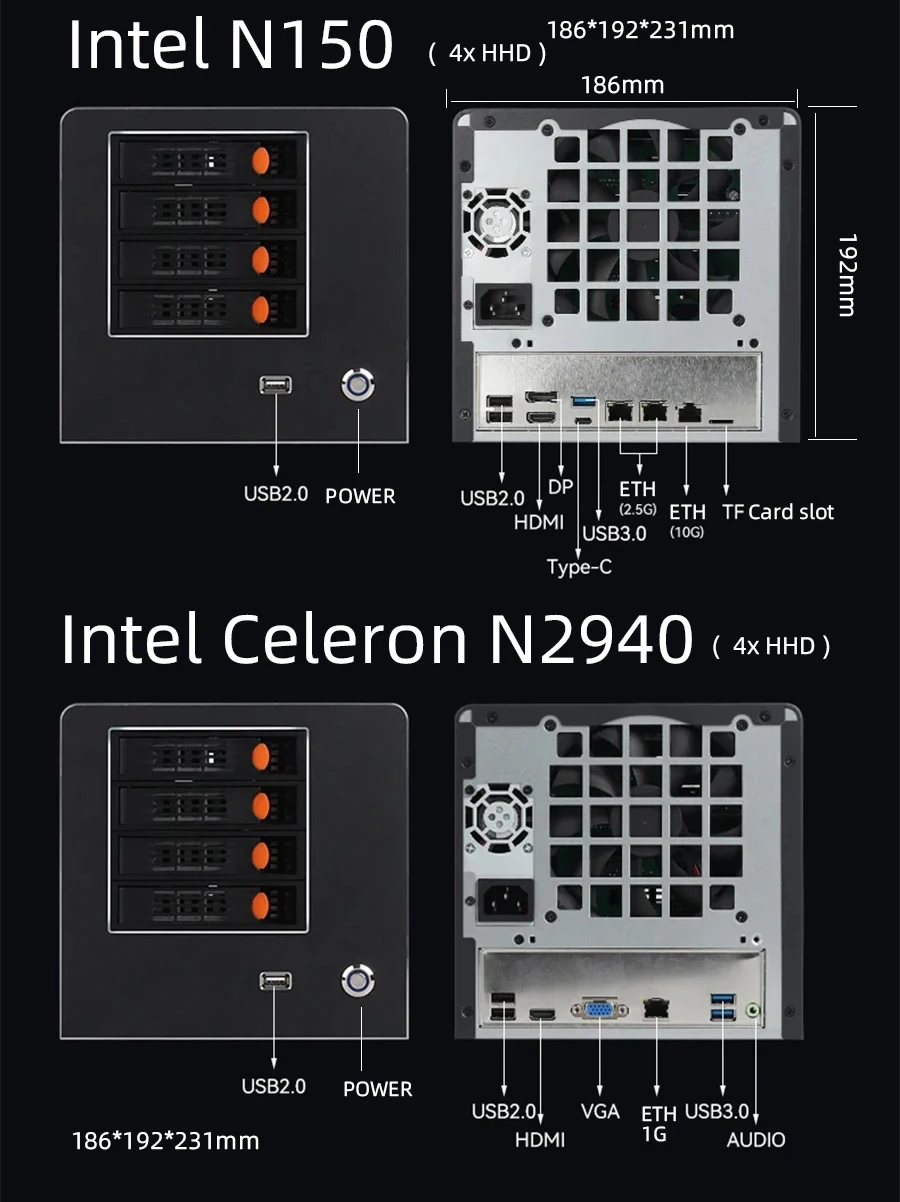 Отсеков 2,5/3,5-дюймовый жесткий диск sata intel n150 ddr5 m - Фотография_6