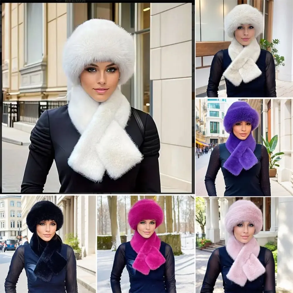 Модная зимняя шапка из искусственного меха