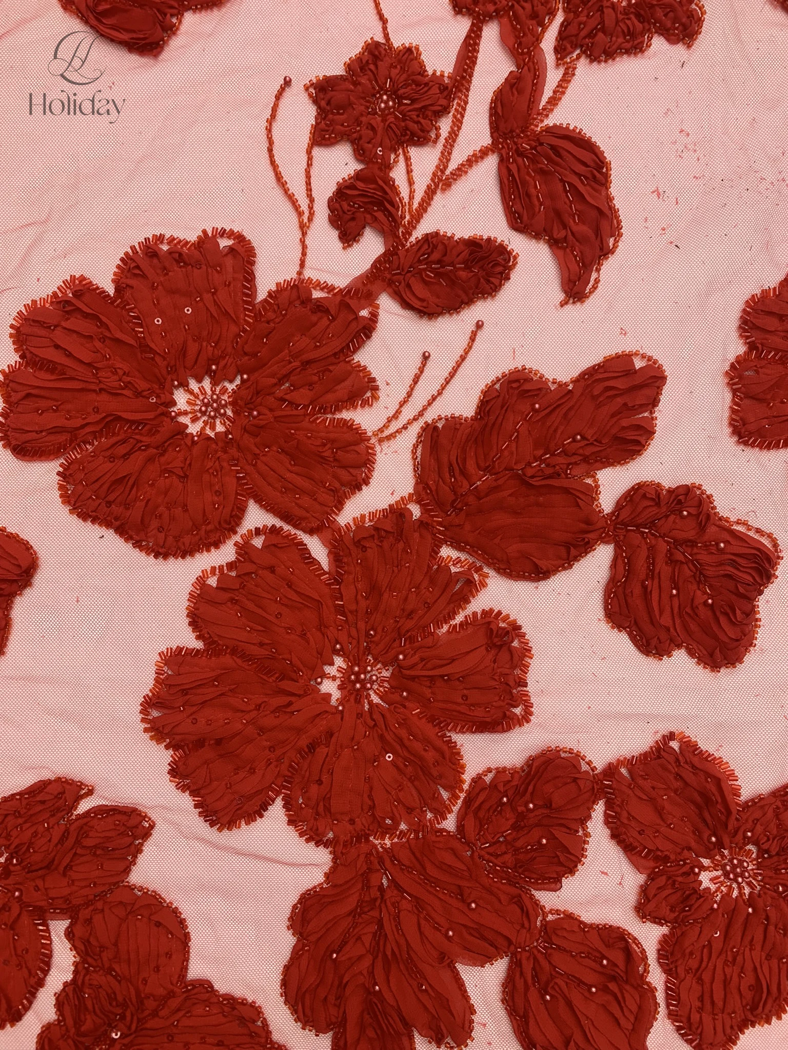 African chiffon tulle lace fabric - Фотография_4