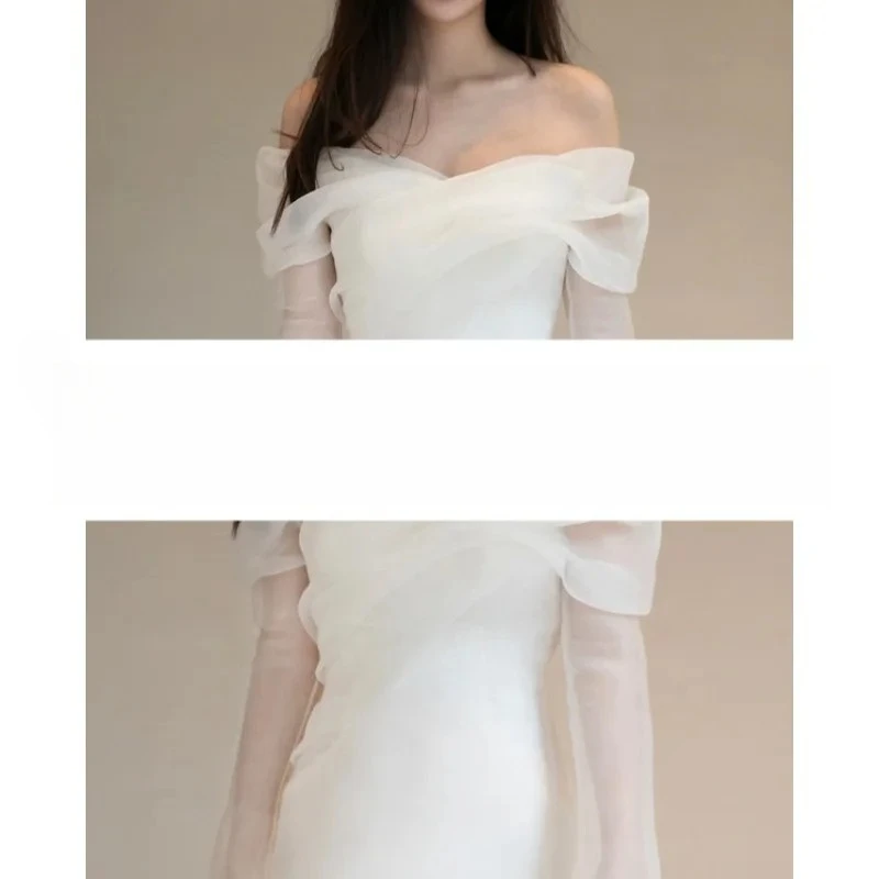 Легкое атласное свадебное платье - Фотография_5