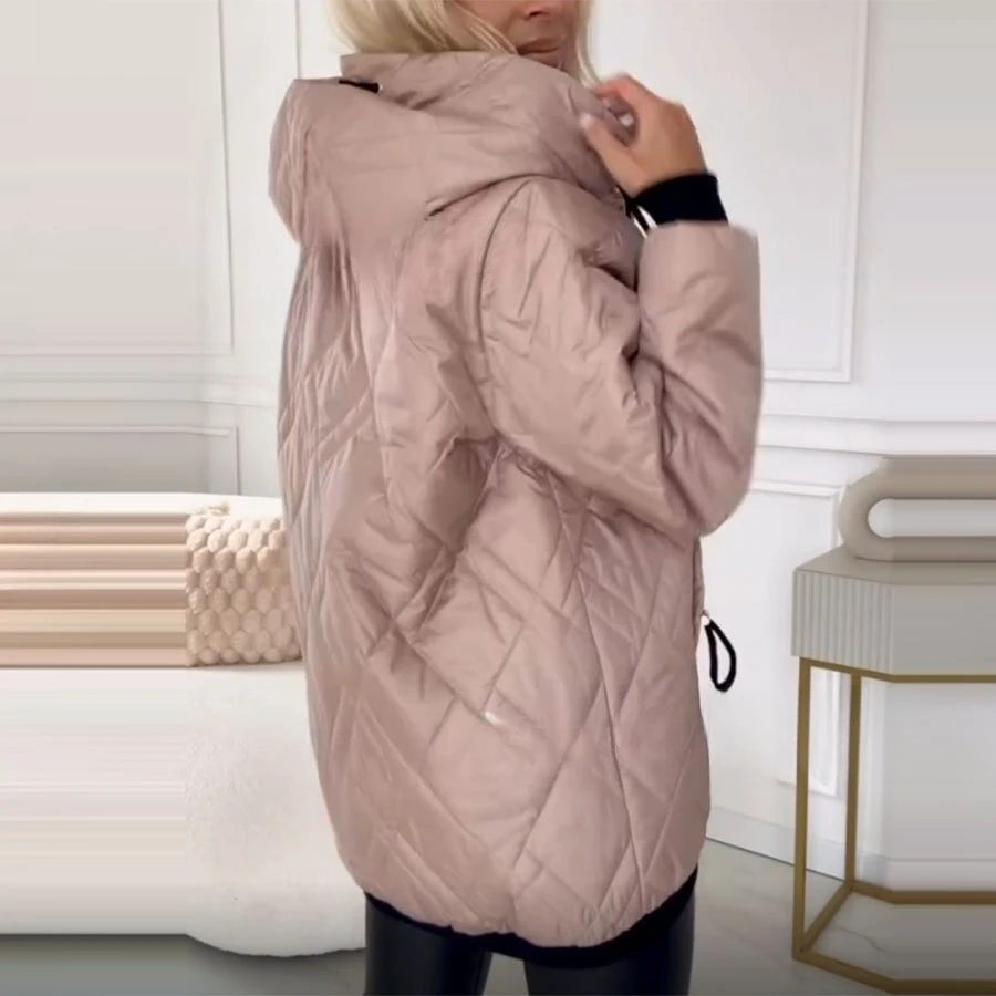 Женские парки с капюшоном и длинными рукавами - Фотография_4