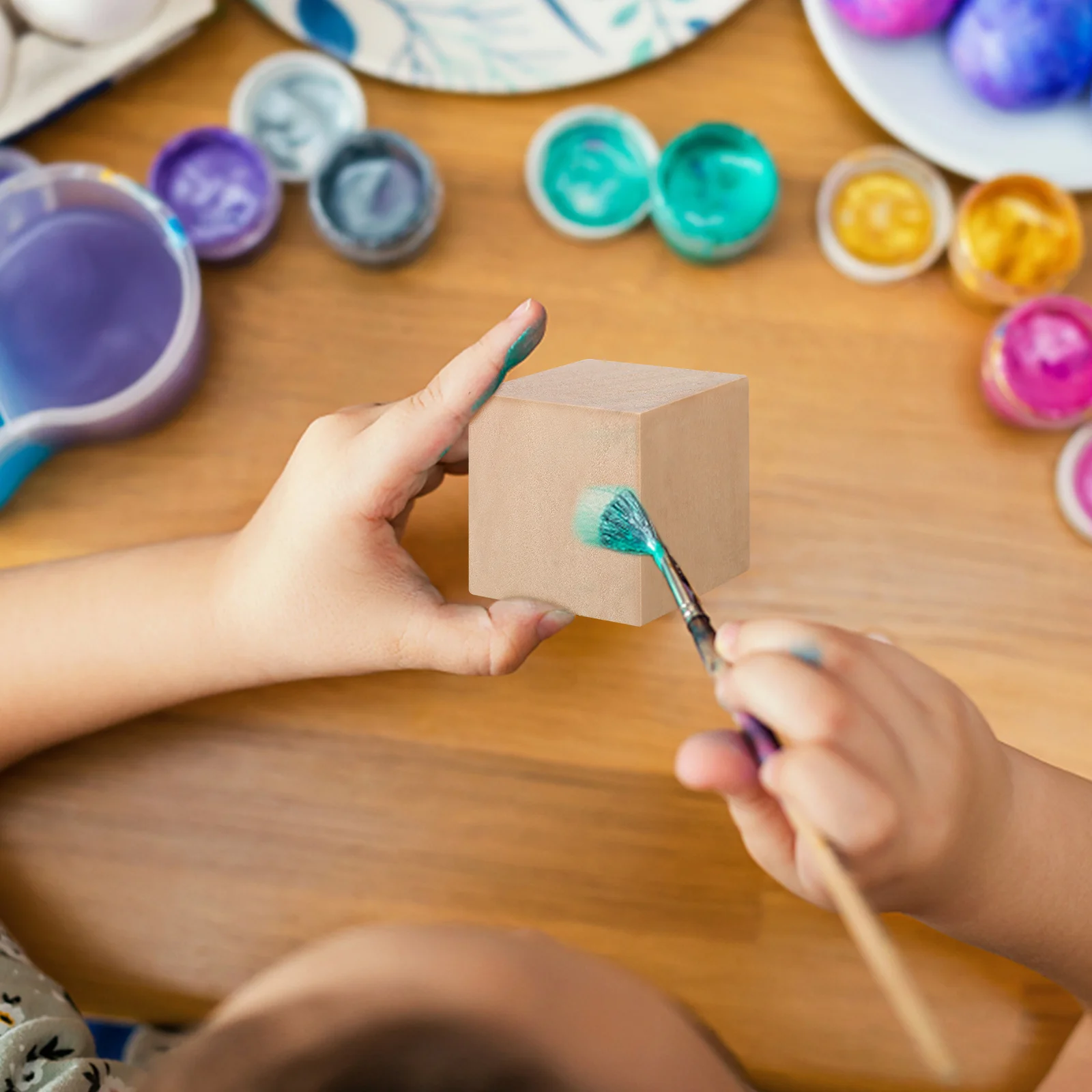 Необработанные квадратные блоки из соснового дерева - Фотография_2