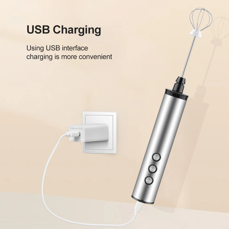 3 в 1, электрический ручной блендер для вспенивания молока с usb - Фотография_5
