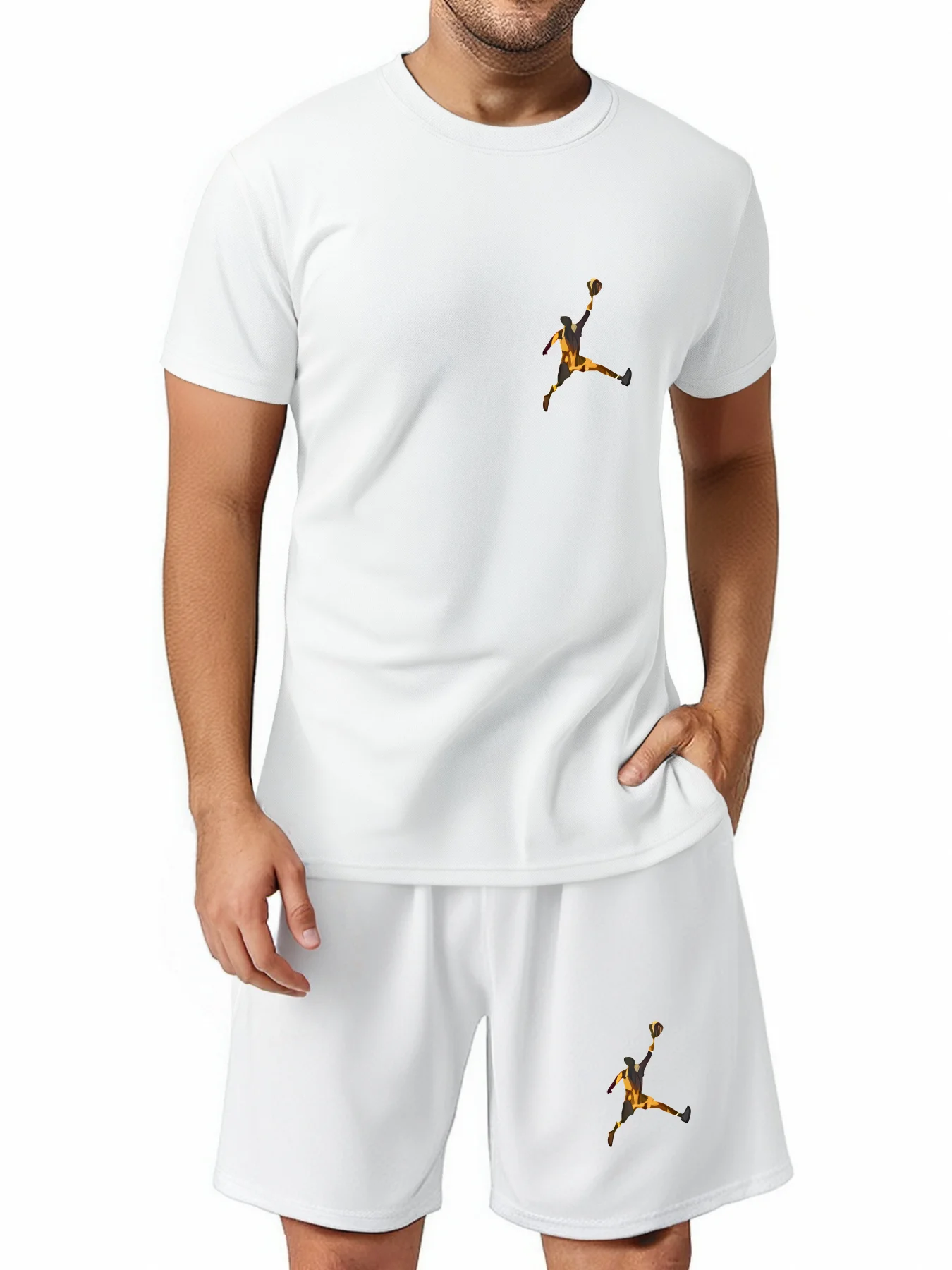 Новая летняя мужская модная повседневная одежда из двух предметов