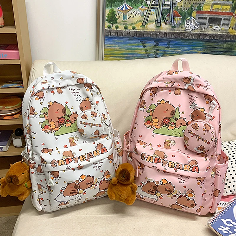 Рюкзак с изображением капибары для девочек и мальчиков - Фотография_2