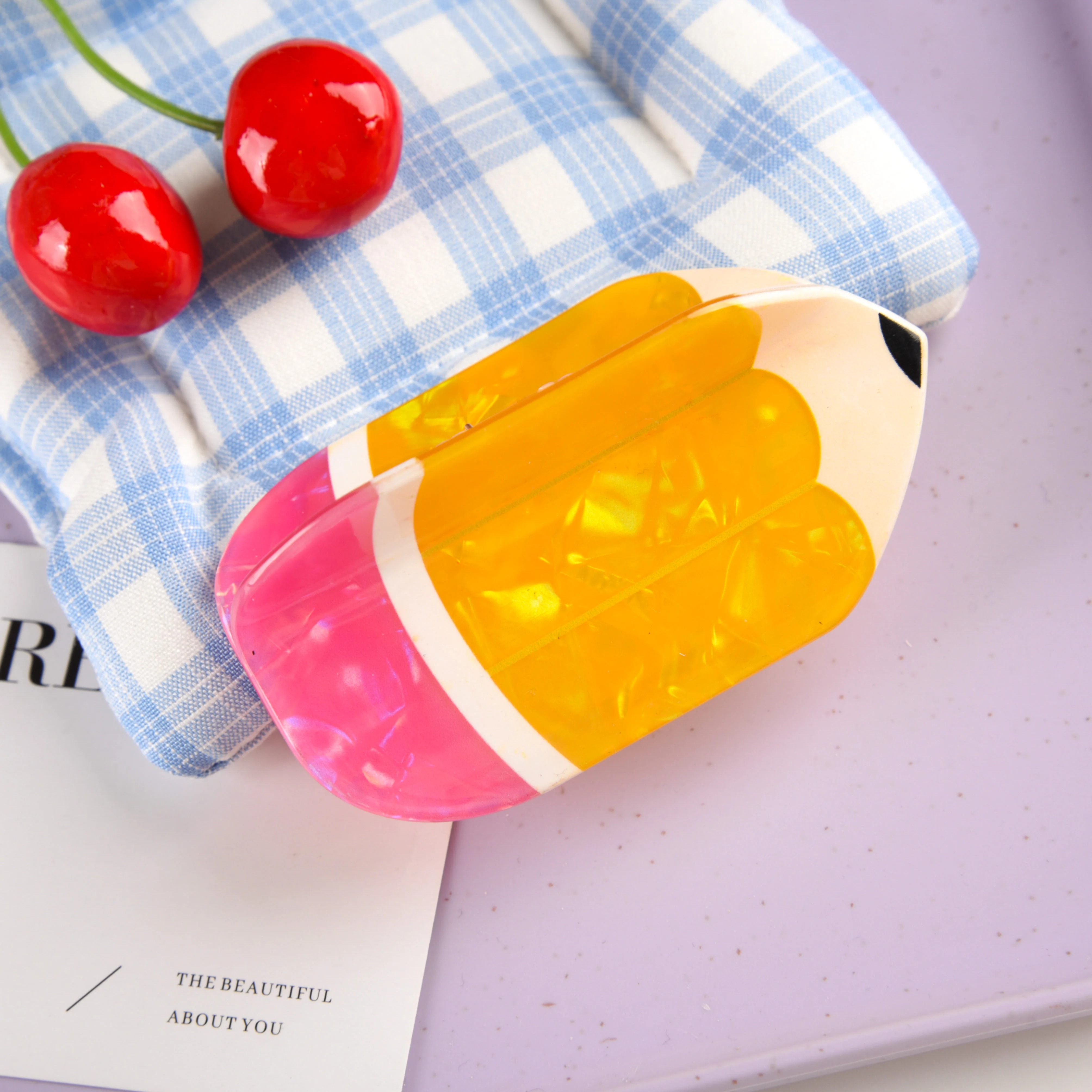 Ds 8,9 см желтый карандаш для волос