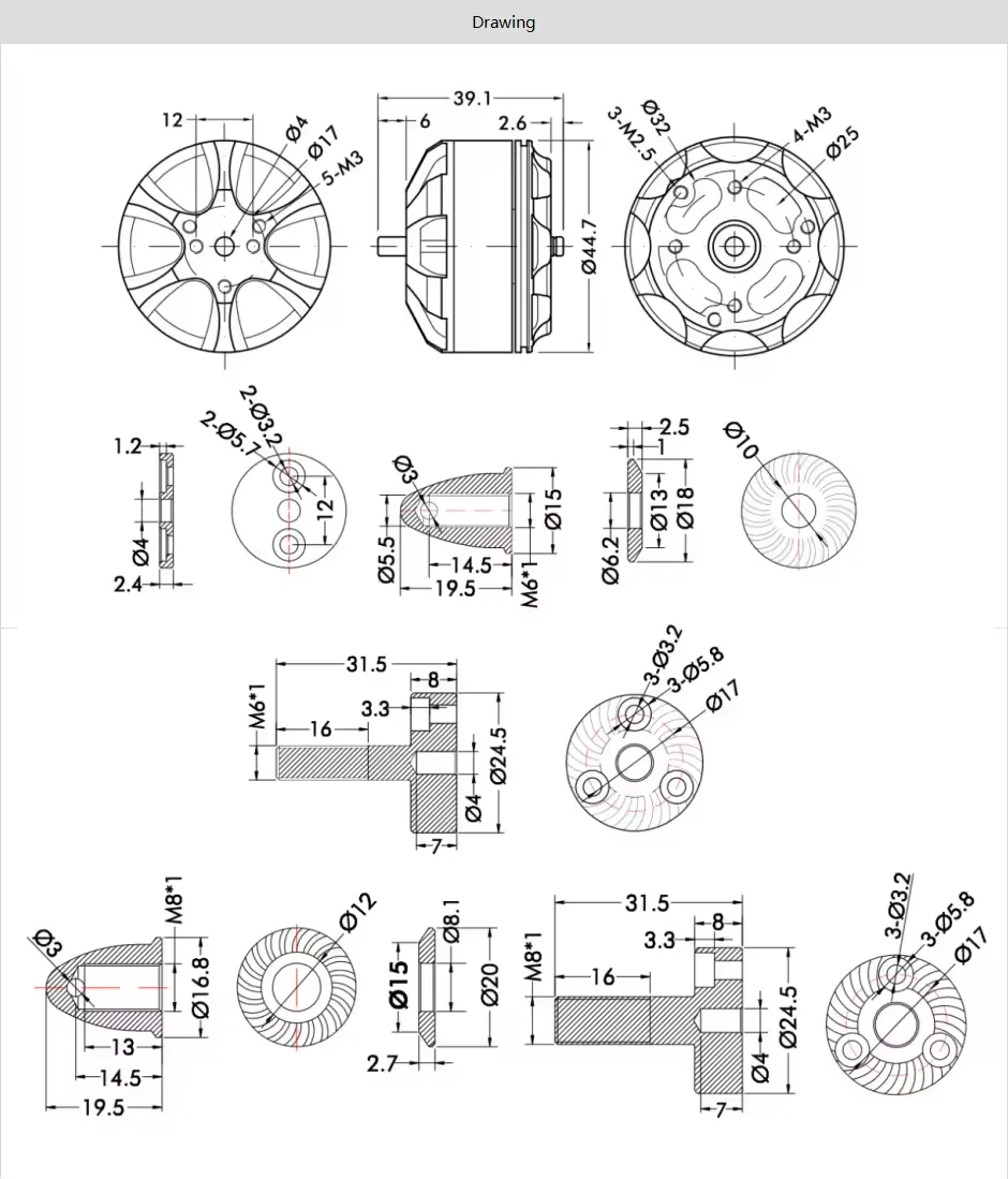 T-motor mn3508 kv380 kv580 kv700 - Фотография_6