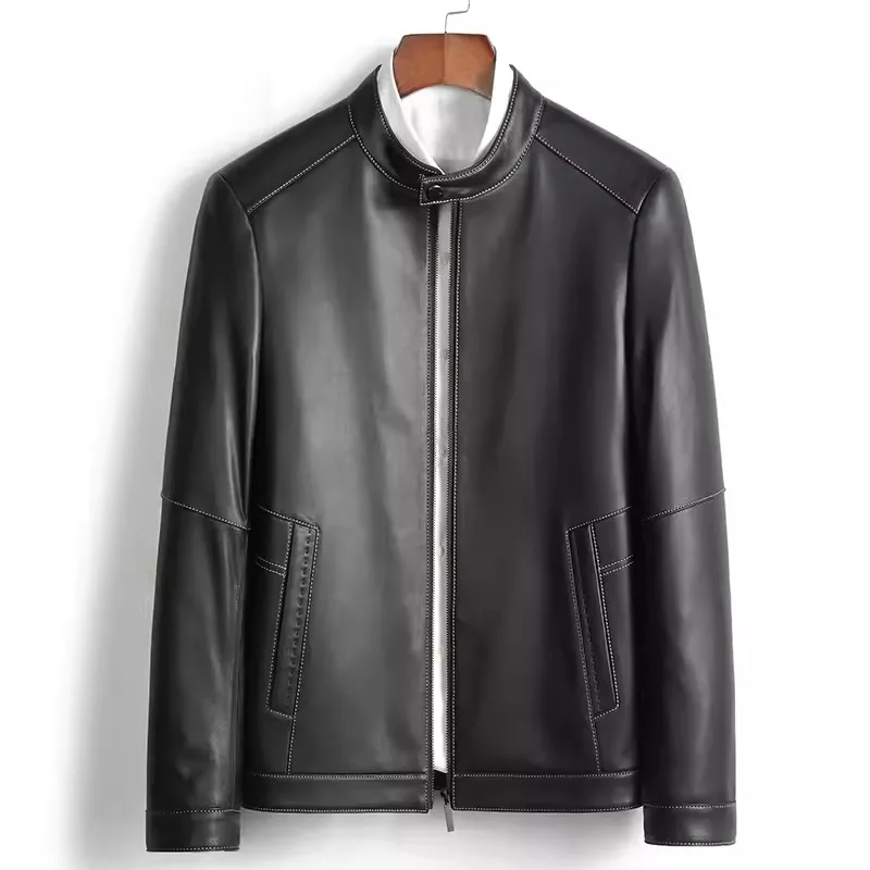 Мужское кожаное пальто