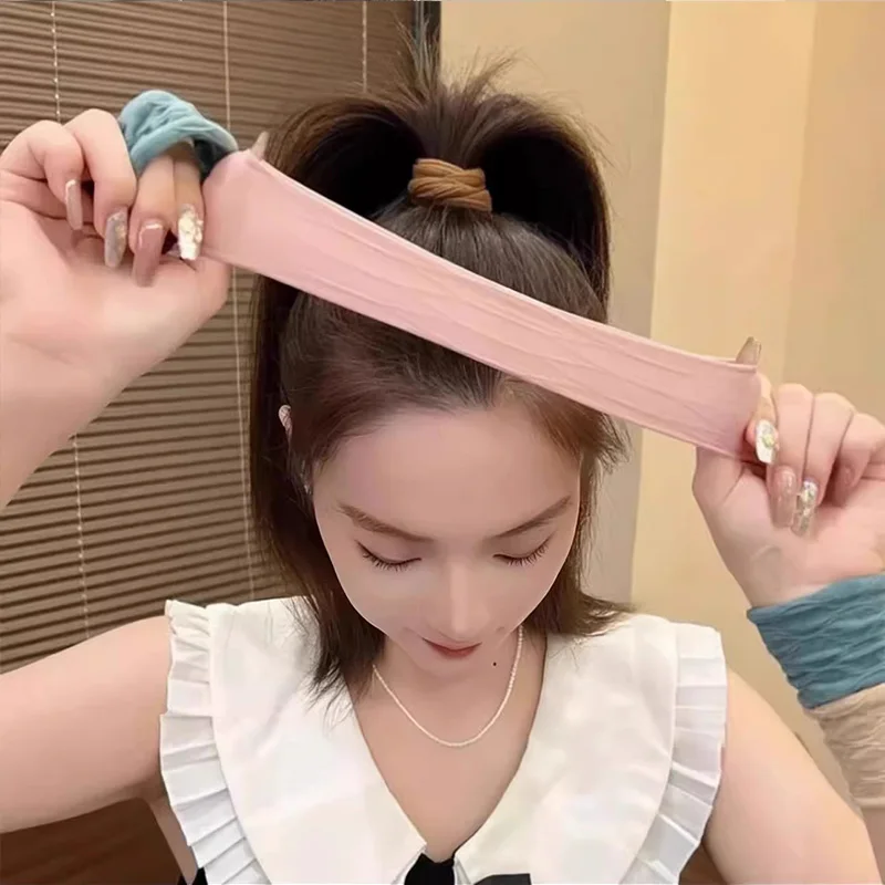 Однотонные эластичные резинки для волос для женщин - Фотография_3