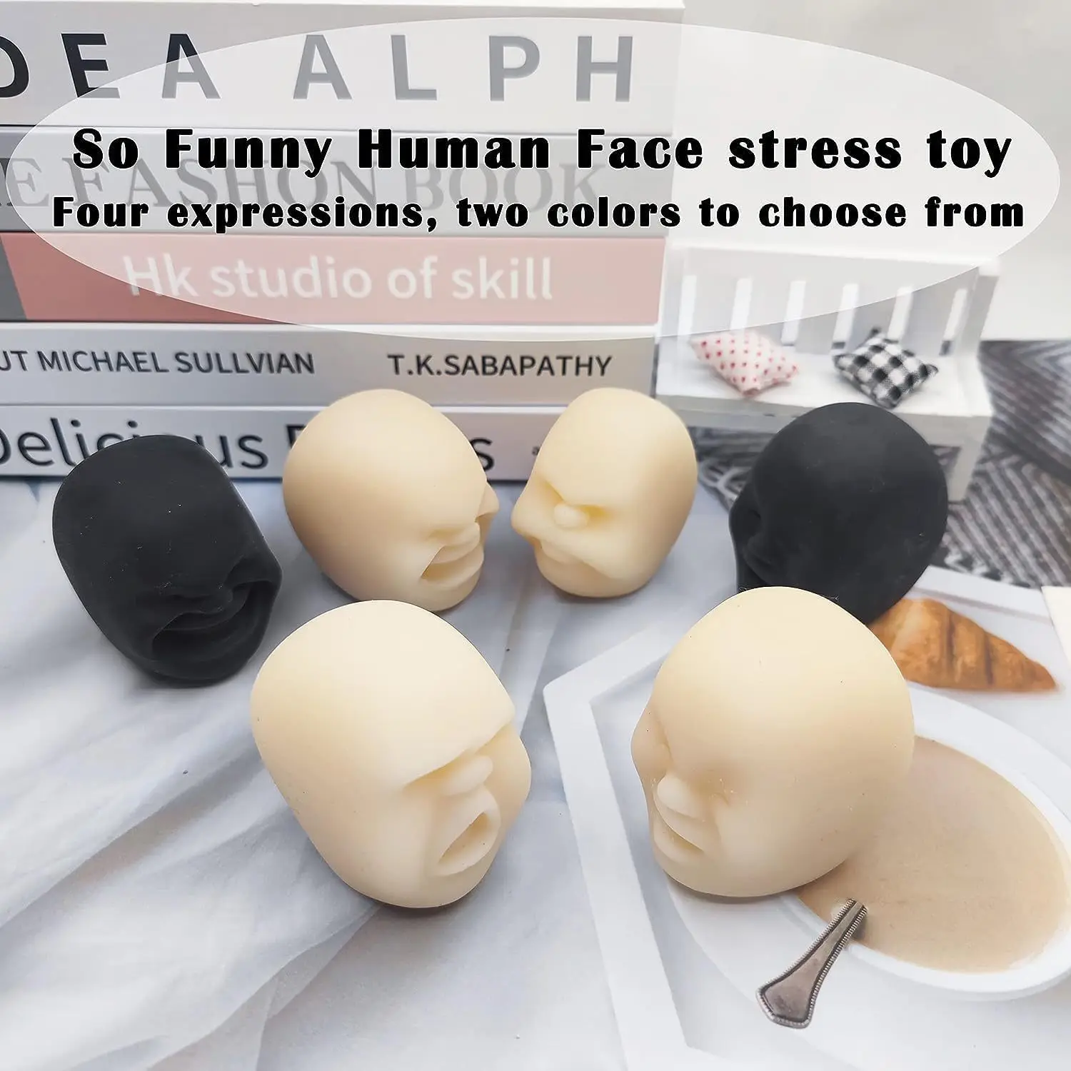 Human face emotion vent ball squishy - Фотография_6