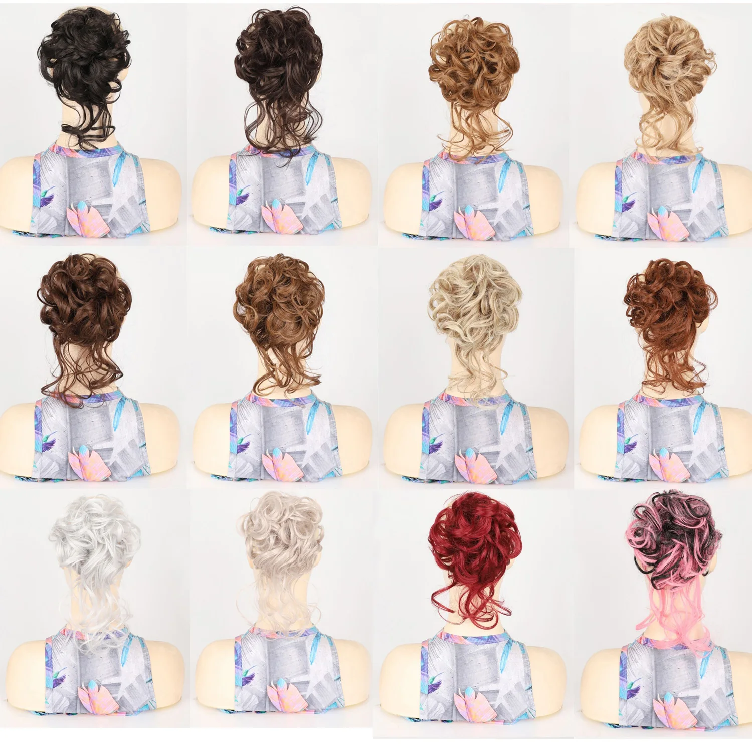 Синтетические женские кудрявые шиньоны с резиновой лентой - Фотография_5