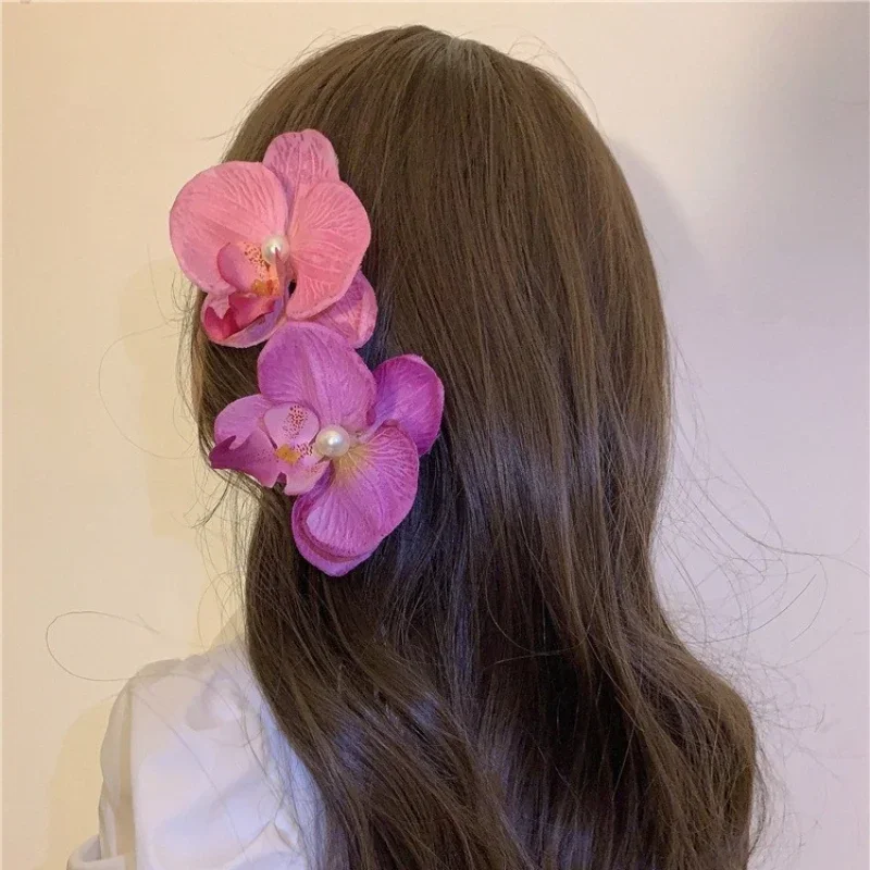 Заколка для волос с жемчугом phalaenopsis - Фотография_6