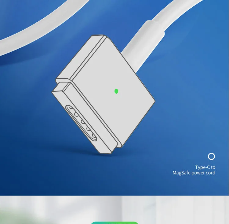 Кабель для быстрой зарядки type-c к magsafe2 - Фотография_6