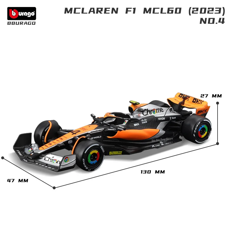 Bburago 1:43 mclaren 2024 mcl38 miami gp formula racing - Фотография_6