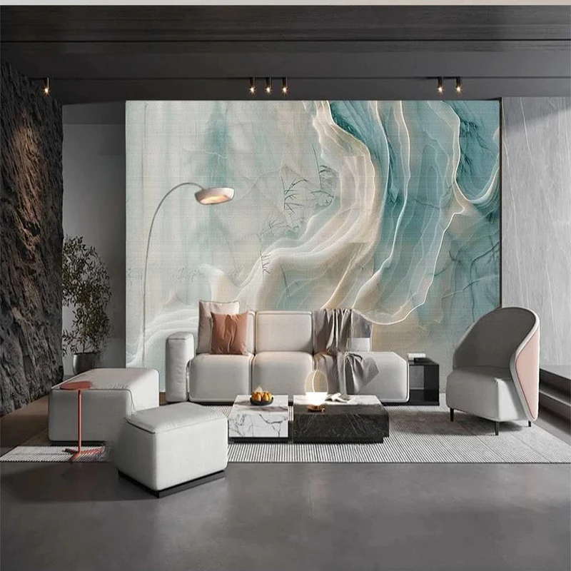 Абстрактная геометрическая настенная роспись на заказ - Фотография_3