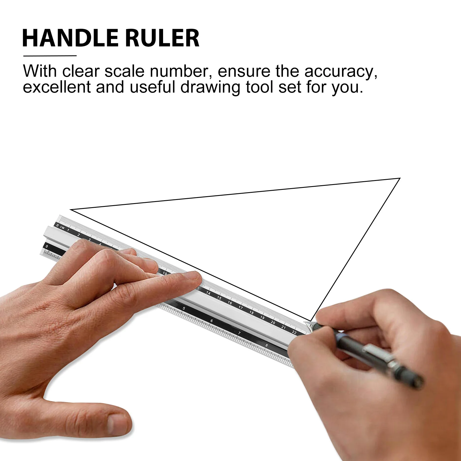 Линейка 30 см, профессиональный рисунок с прямым краем для математики - Фотография_5