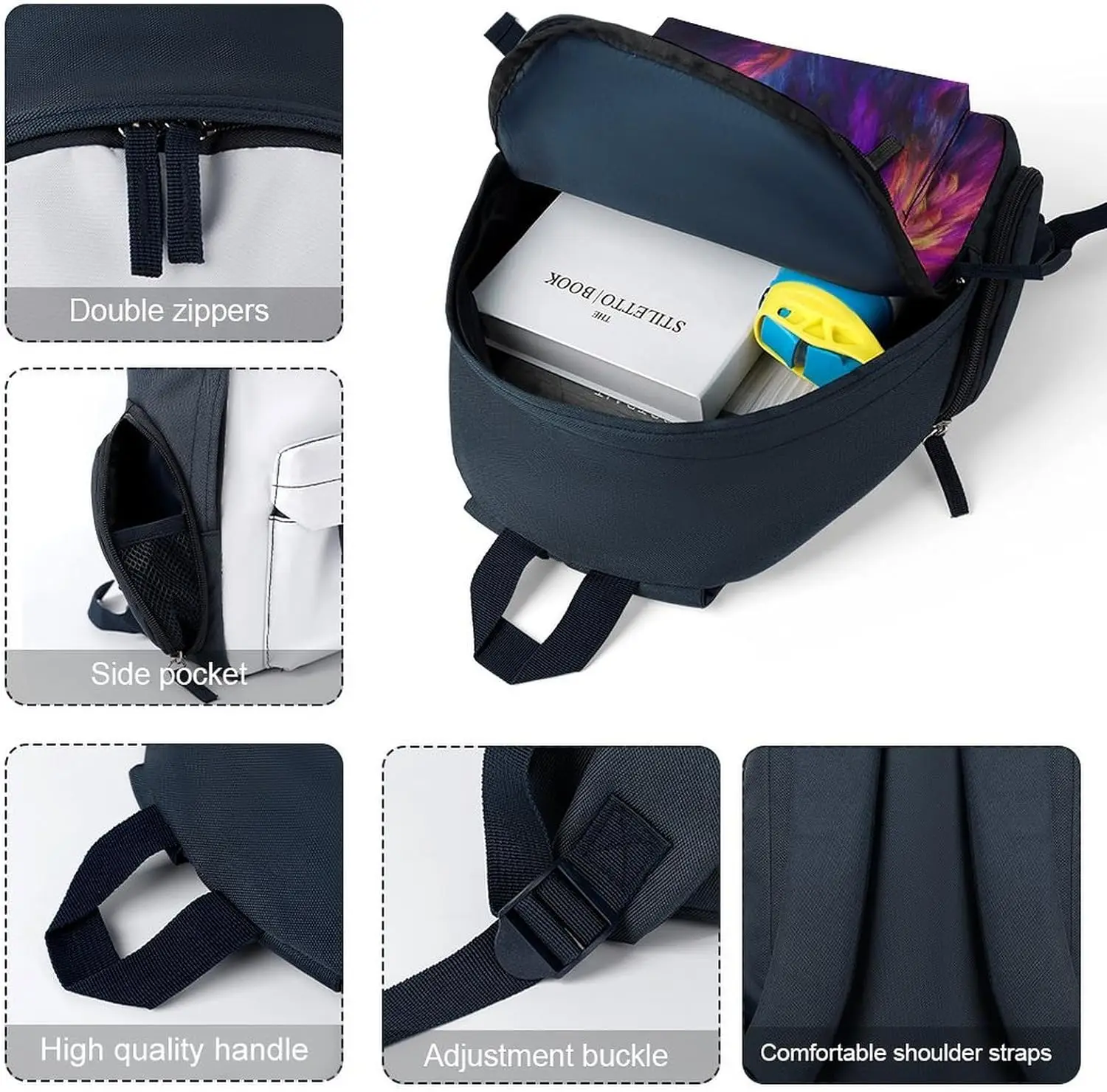 Красочный дорожный рюкзак для ноутбука с изображением шимпанзе и обезьяны - Фотография_5