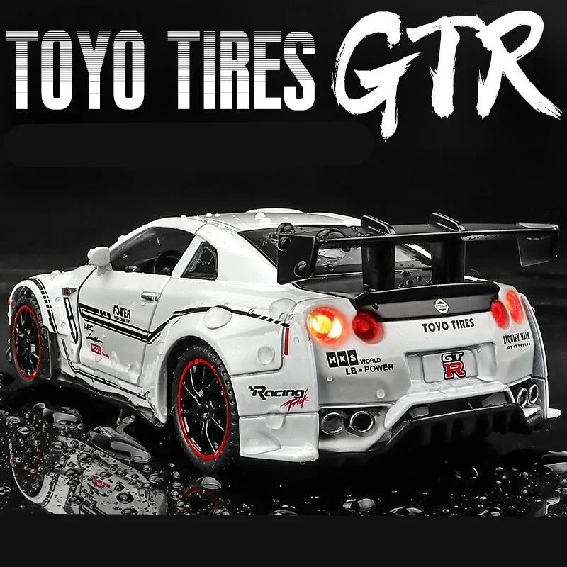 1:32 nissan gtr r34 r35 модель спортивного автомобиля из сплава